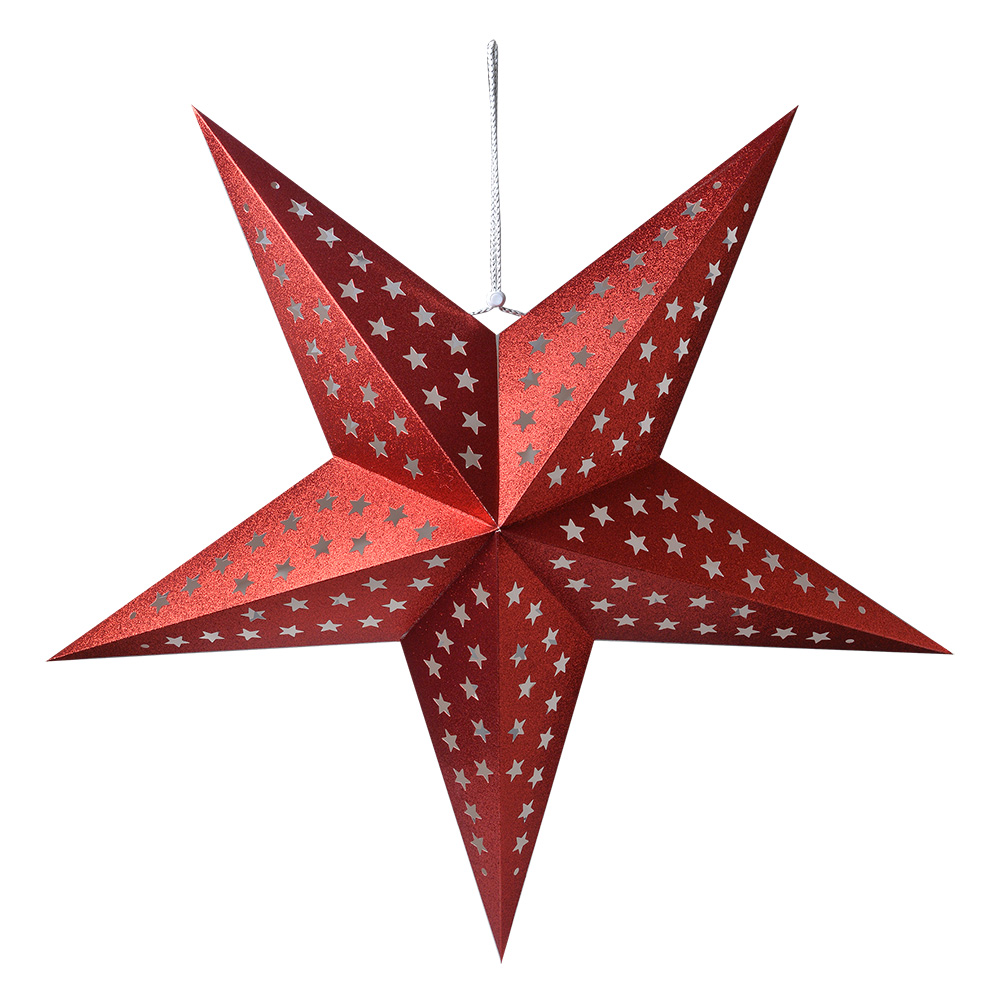 [6PA0512XLR] Weihnachtsdeko Stern Rot 90x20x90 cm
