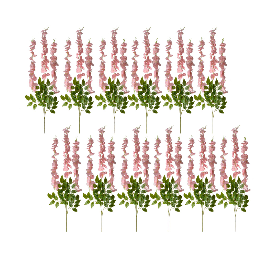 [6PL0318LP] Rami Artificiali Decorativi con fiori (set 12) Rosa 30x12x110 cm