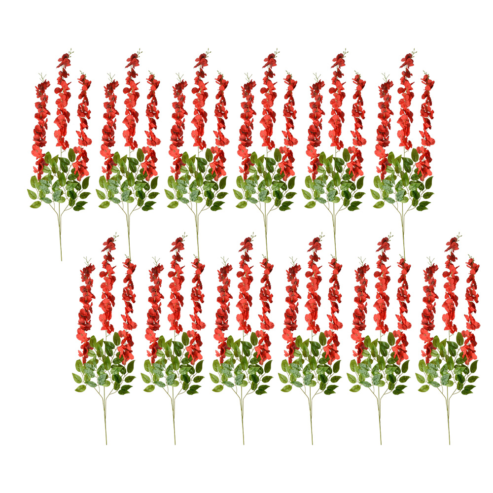 [6PL0318R] Decoratie tak met bloemen (12) 30x12x110 cm