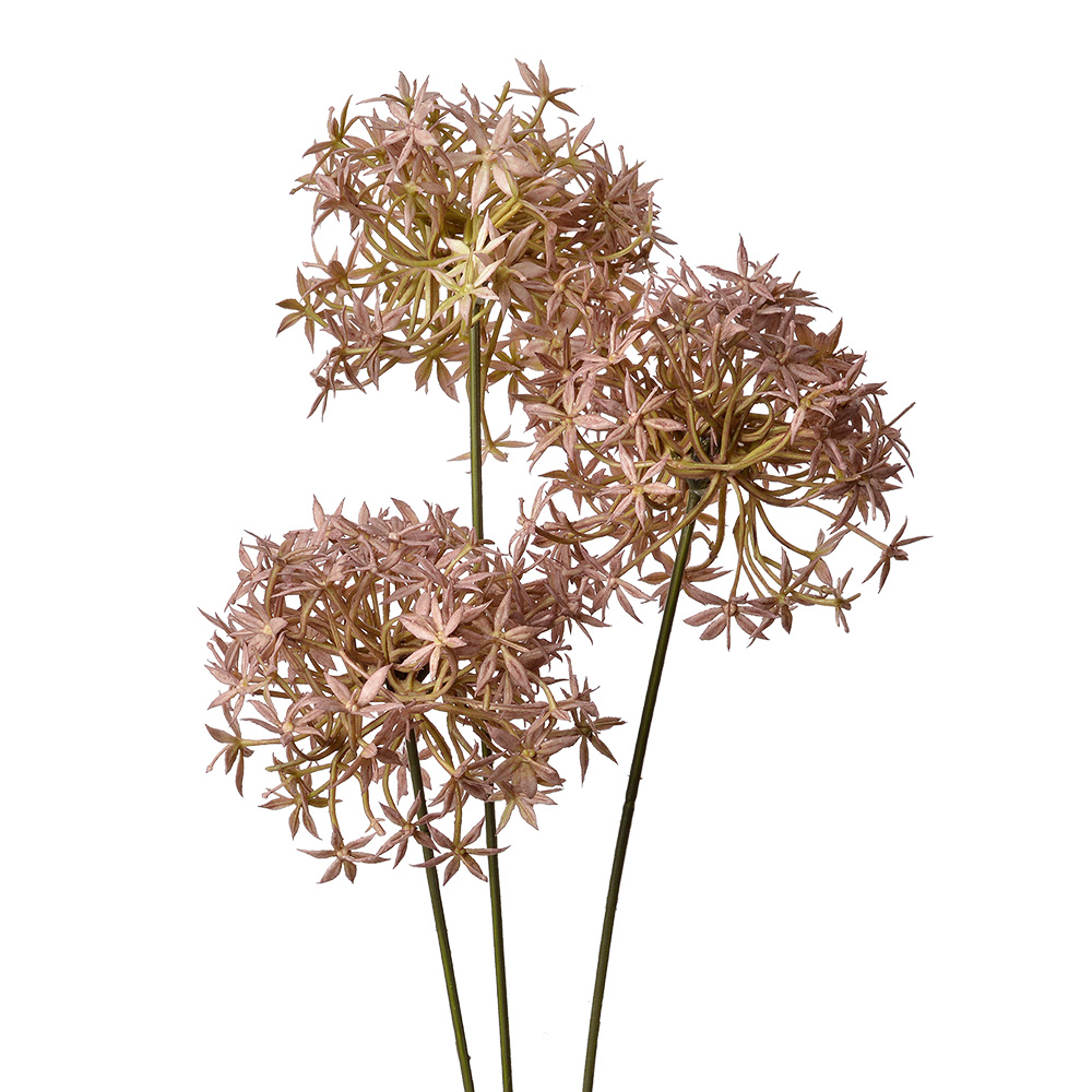 Decoratie tak met bloemen 10x10x62 cm