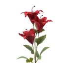 Branche de décoration avec fleurs Rouge Vert 15x10x72 cm