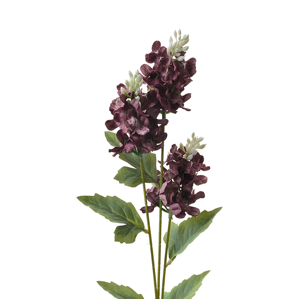 [6PL0338R] Branche de décoration avec fleurs Violet Vert 12x5x71 cm