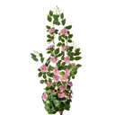 Deko Ast mit Blumen Rosa Grün 25x15x87 cm