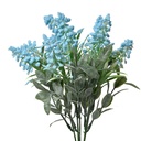 Decorative Artificial Branch with flowers Blue Green 15x15x32 cm