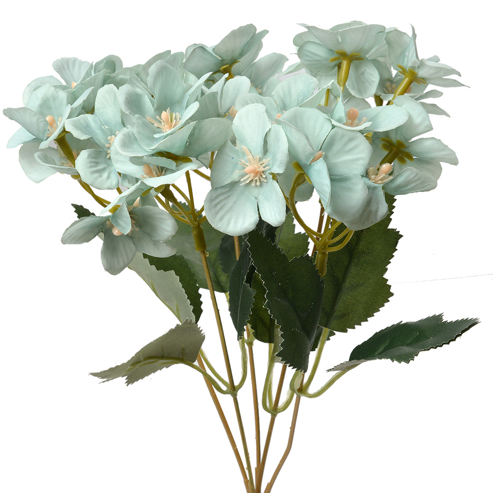 [6PL0364DGR] Branche de décoration avec fleurs Vert 16x12x30 cm