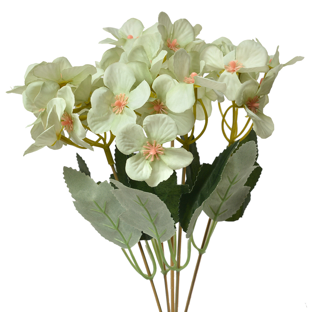 [6PL0364GR] Branche de décoration avec fleurs Vert 16x12x30 cm