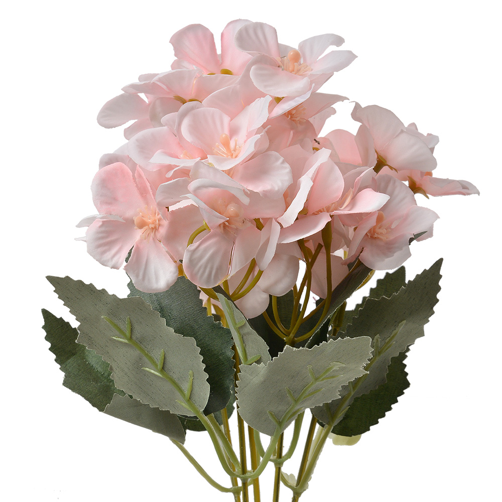 [6PL0364LP] Deko Ast mit Blumen Rosa Grün 16x12x30 cm