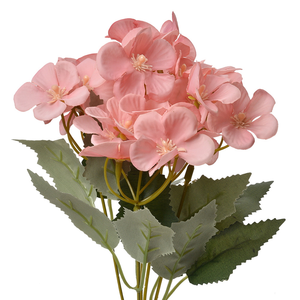 [6PL0364P] Rami Artificiali Decorativi con fiori Rosa Verde 16x12x30 cm