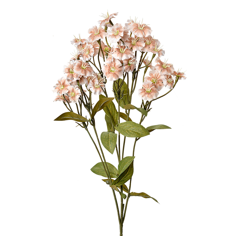 [6PL0384BE] Branche de décoration avec fleurs Beige Vert 8x8x63 cm