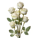 Rami Artificiali Decorativi con fiori Bianco Verde 8x8x55 cm