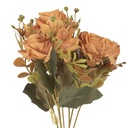 Decorative Artificial Branch with flowers Orange Green 12x10x29 cm