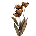 Rami Artificiali Decorativi con fiori Marrone Verde 8x5x60 cm