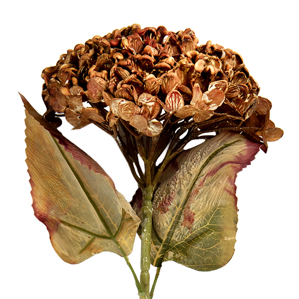 [6PL0404CH] Deko Ast mit Blumen Braun Grün 15x15x47 cm