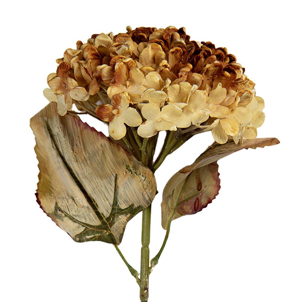 [6PL0404Y] Deko Ast mit Blumen Gelb Grün 15x15x47 cm