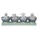 Deko Kaninchen Grau 26x6x9 cm