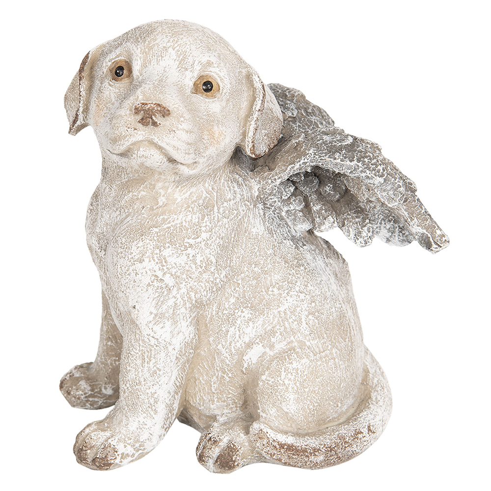 Decoratie hond met vleugels 16x13x20 cm