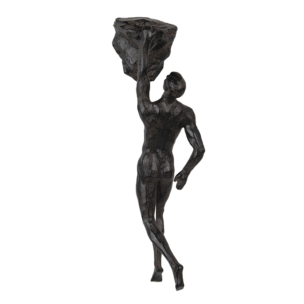 [6PR2903] Decoration Statue Man Brown 9x9x32 cm