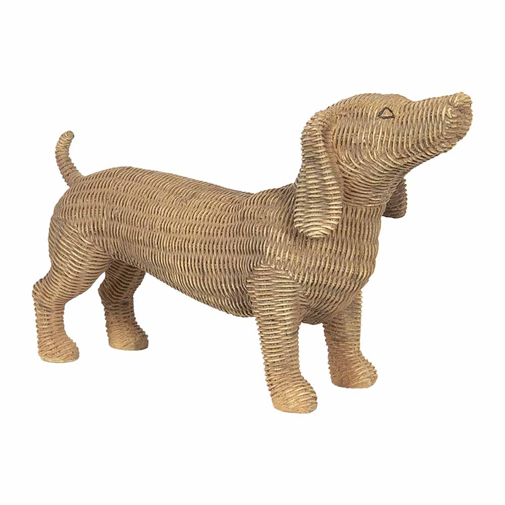 [6PR2924] Deko Hund Braun 39x14x24 cm