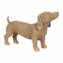 Deko Hund Braun 39x14x24 cm