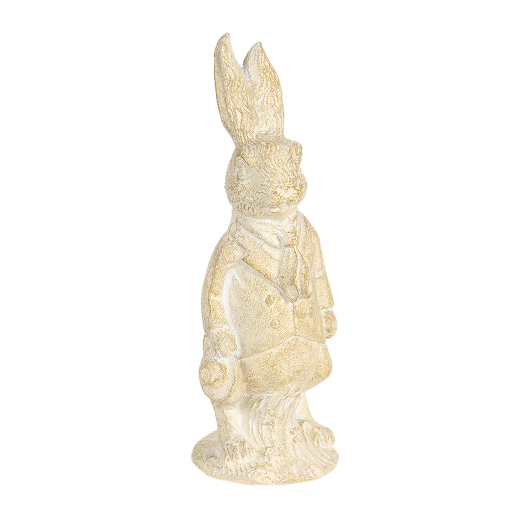 [6PR3078W] Image de décoration Lapin Blanc 4x4x11 cm