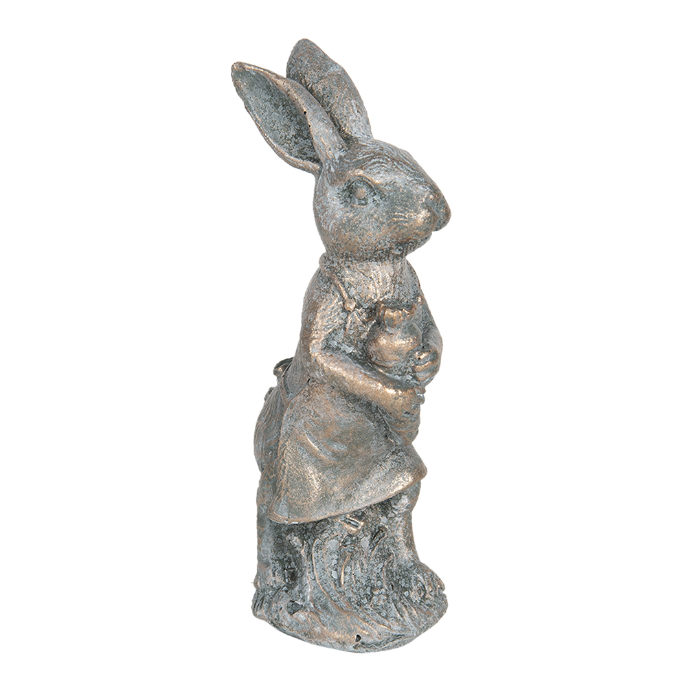 [6PR3089CH] Decoration Statue Rabbit Brown 6x4x13 cm