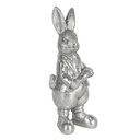Statua Decorativa Coniglio Argento 6x6x13 cm