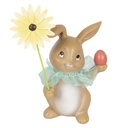 Decoration Statue Easter Rabbit Brown, White 11x9x15 cm