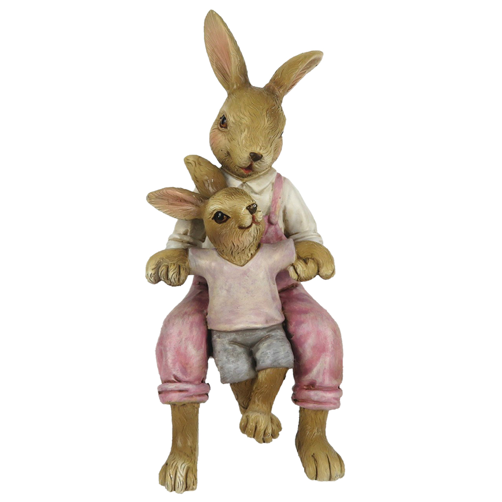 [6PR3263] Decoratie konijnen 6x6x15 cm