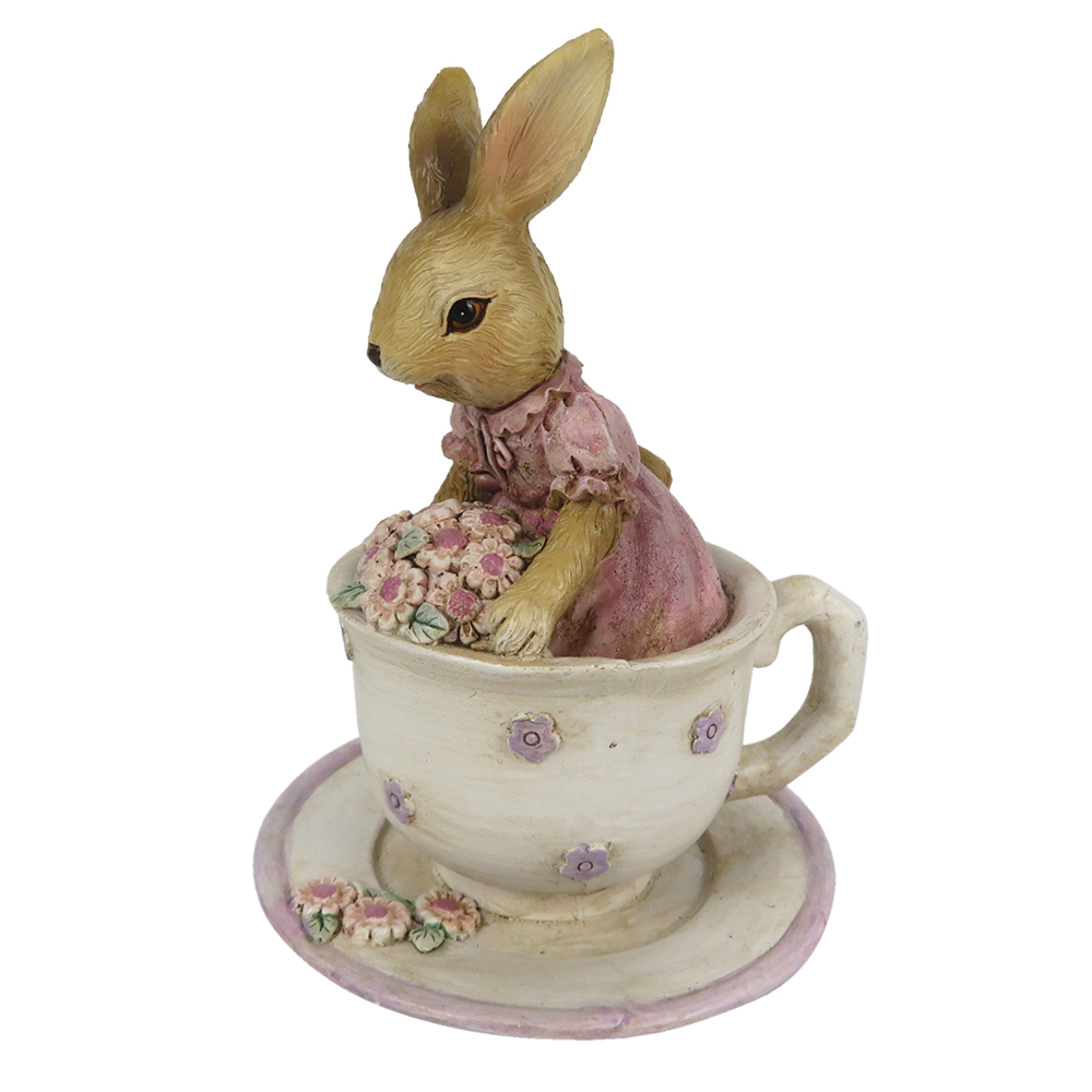 [6PR3327] Décoration Lapin Multicouleur 8x8x11 cm