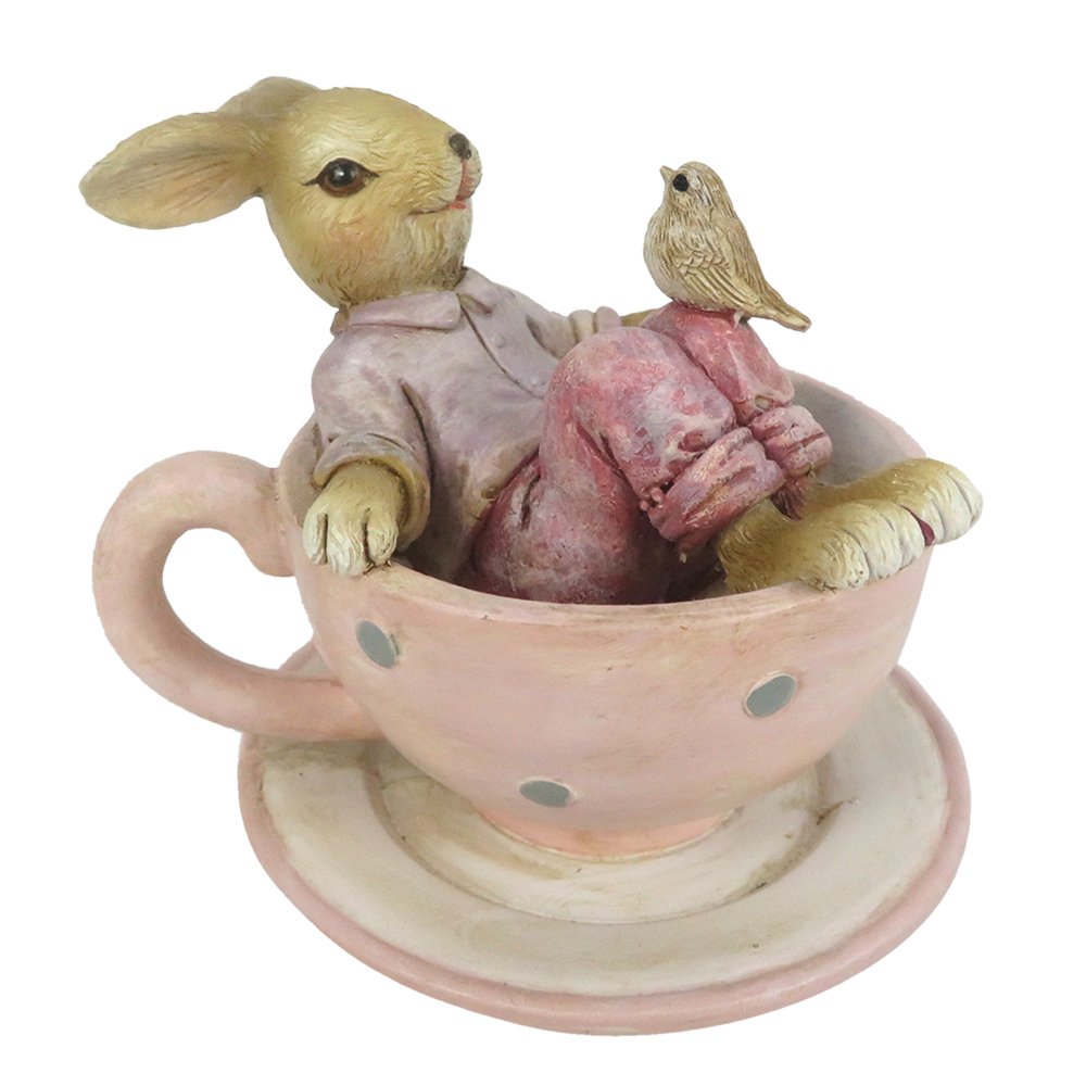 [6PR3328] Décoration Lapin Multicouleur 10x8x8 cm