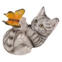 Deko Katze Grau 14x8x11 cm