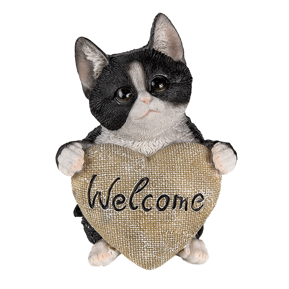 [6PR3365] Decoratie kat 12x9x15 cm