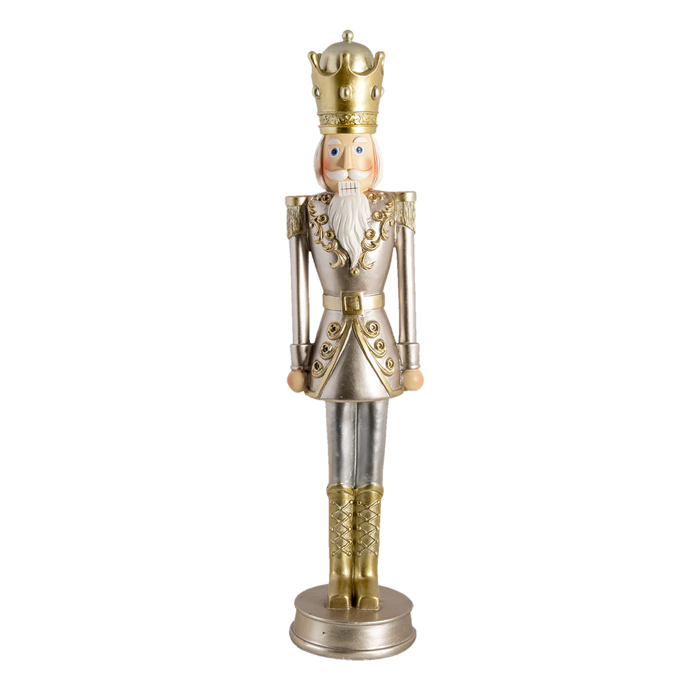 [6PR3415] Image de décoration de Noël casse Noisette Argent Ø 12x56 cm
