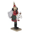 Christmas Decoration Statue Nutcracker Red, Green, White 12x6x25 cm