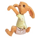 Décoration Lapin Marron, Jaune, Blanc 5x5x9 cm