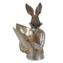 Statua Decorativa Coniglio Oro 16x13x30 cm