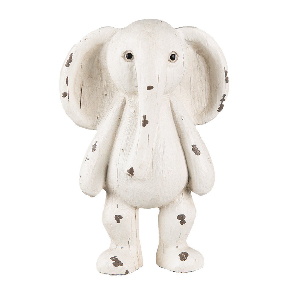 [6PR3640] Statua Decorativa Elefante Beige, Marrone 6x4x10 cm