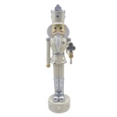 Statua Decorativa Schiaccianoci Beige Argento 9x9x35 cm