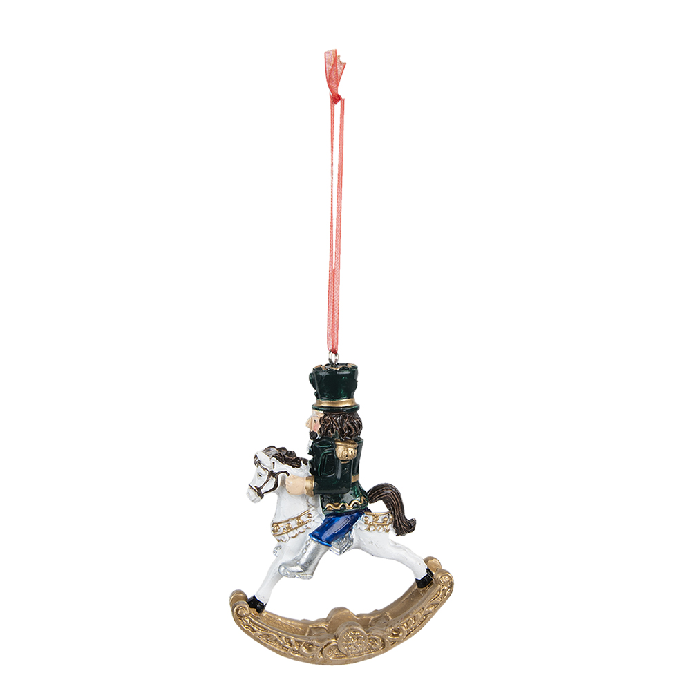 [6PR3717] Decorative Hanger Nutcracker Green 7x2x10 cm