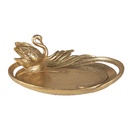 Decoratie Coupe met zwaan 25x20x9 cm