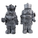 Decoration nutcracker (set 2) Grey 11x8x21 cm