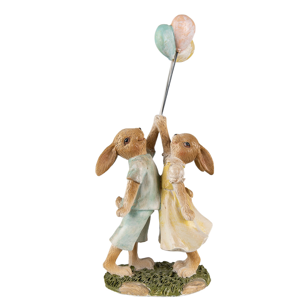Decoratie konijnen 10x6x22 cm