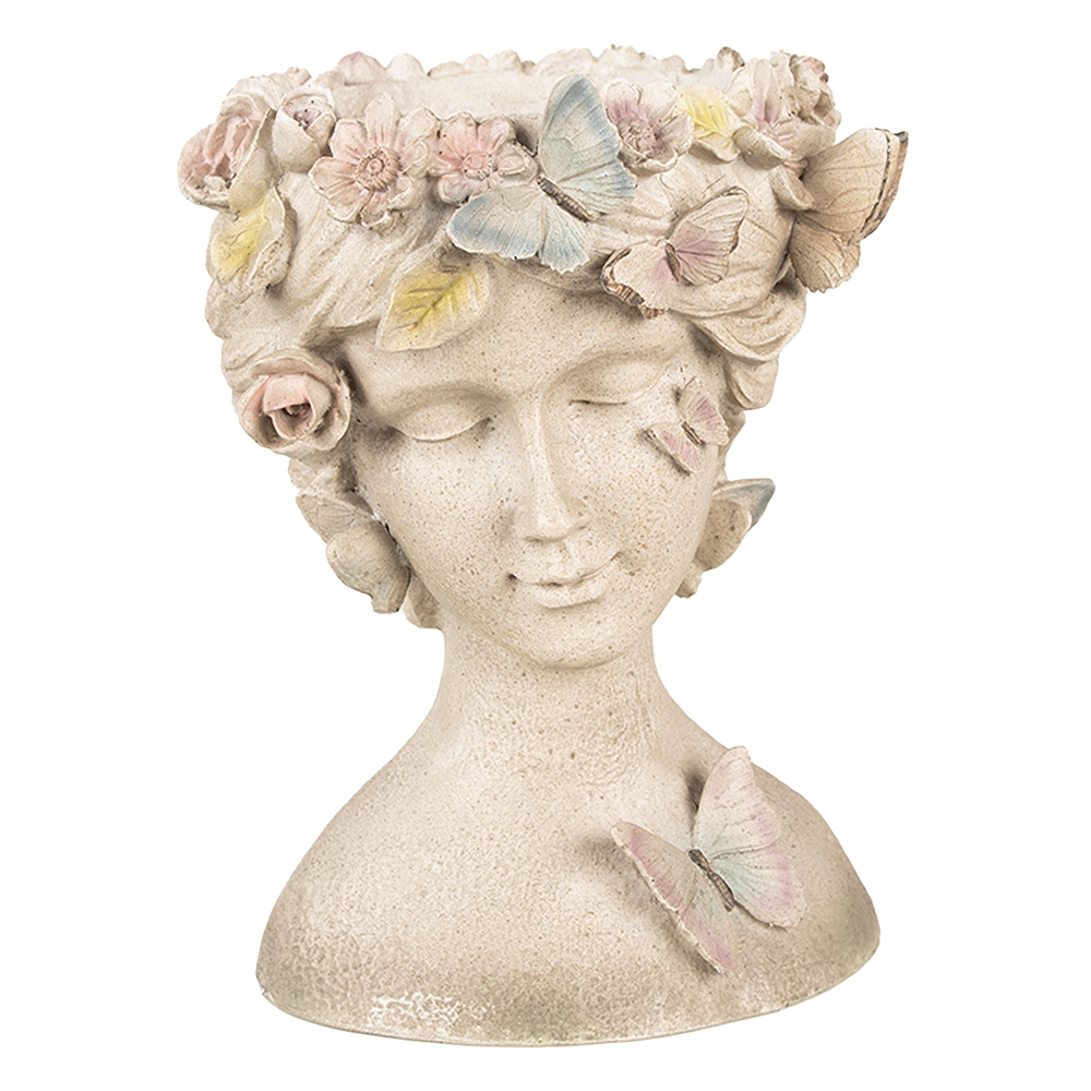 [6PR3895] Bloempot vrouw 20x18x26 cm