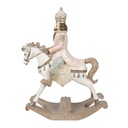 Ciondolo Decorativo Cavallo a dondolo Bianco, Rosa 22x9x29 cm