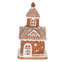 Dekoration Haus mit LED Braun 14x14x25 cm/ 3xAAA