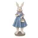 Décoration Lapin Beige bleu 12x10x27 cm