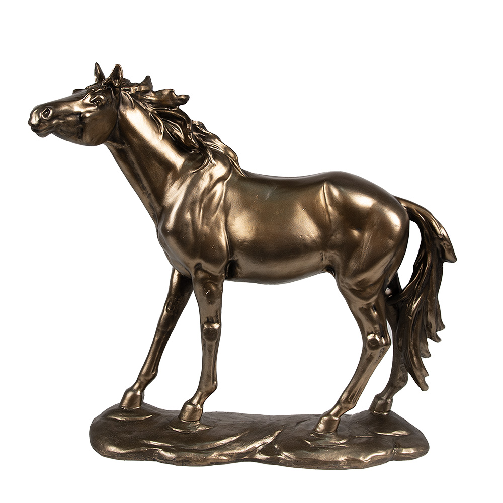 [6PR4080] Image de décoration Cheval Marron 34x10x32 cm
