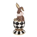 Decoratie Hase in ei 8x7x19 cm