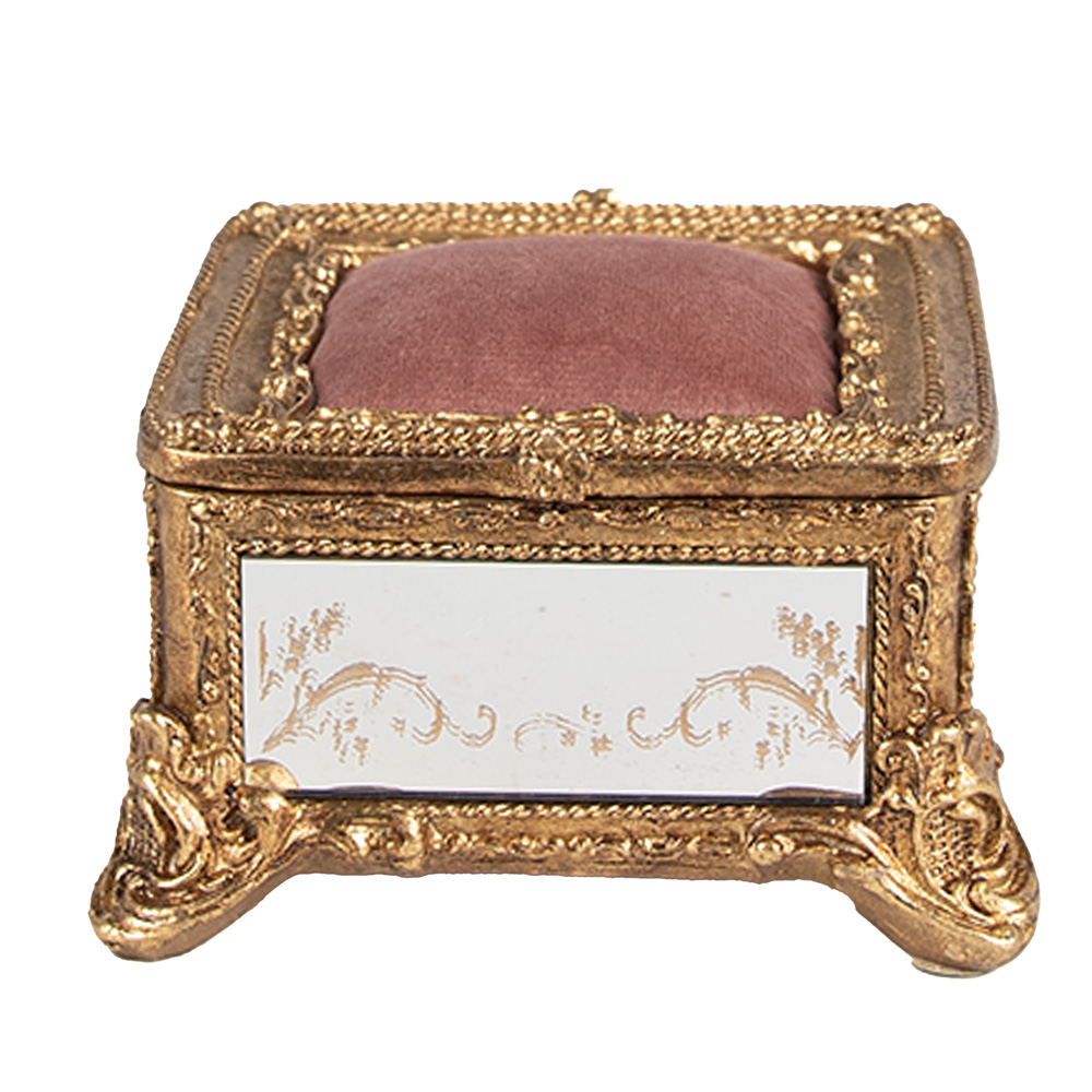 [6PR4132] Jewellery Box Gold 12x12x7 cm