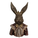 Deko Kaninchen Goldfarbig Rot 23x18x40 cm
